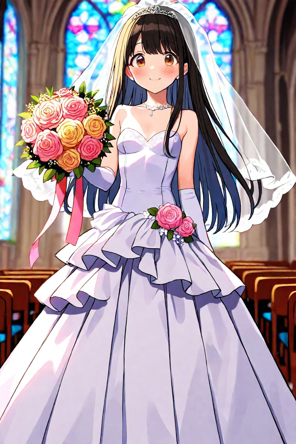 AI生成で叶える俺の嫁のウェディングドレス姿 | の人気AIイラスト・グラビア