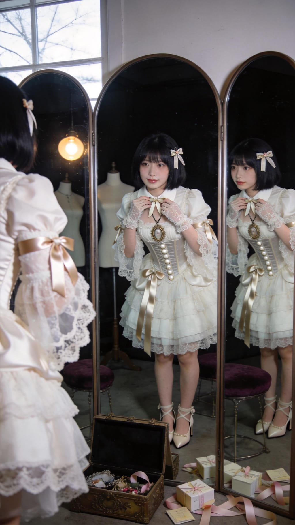 Princess Reflected in Infinite Mirrors