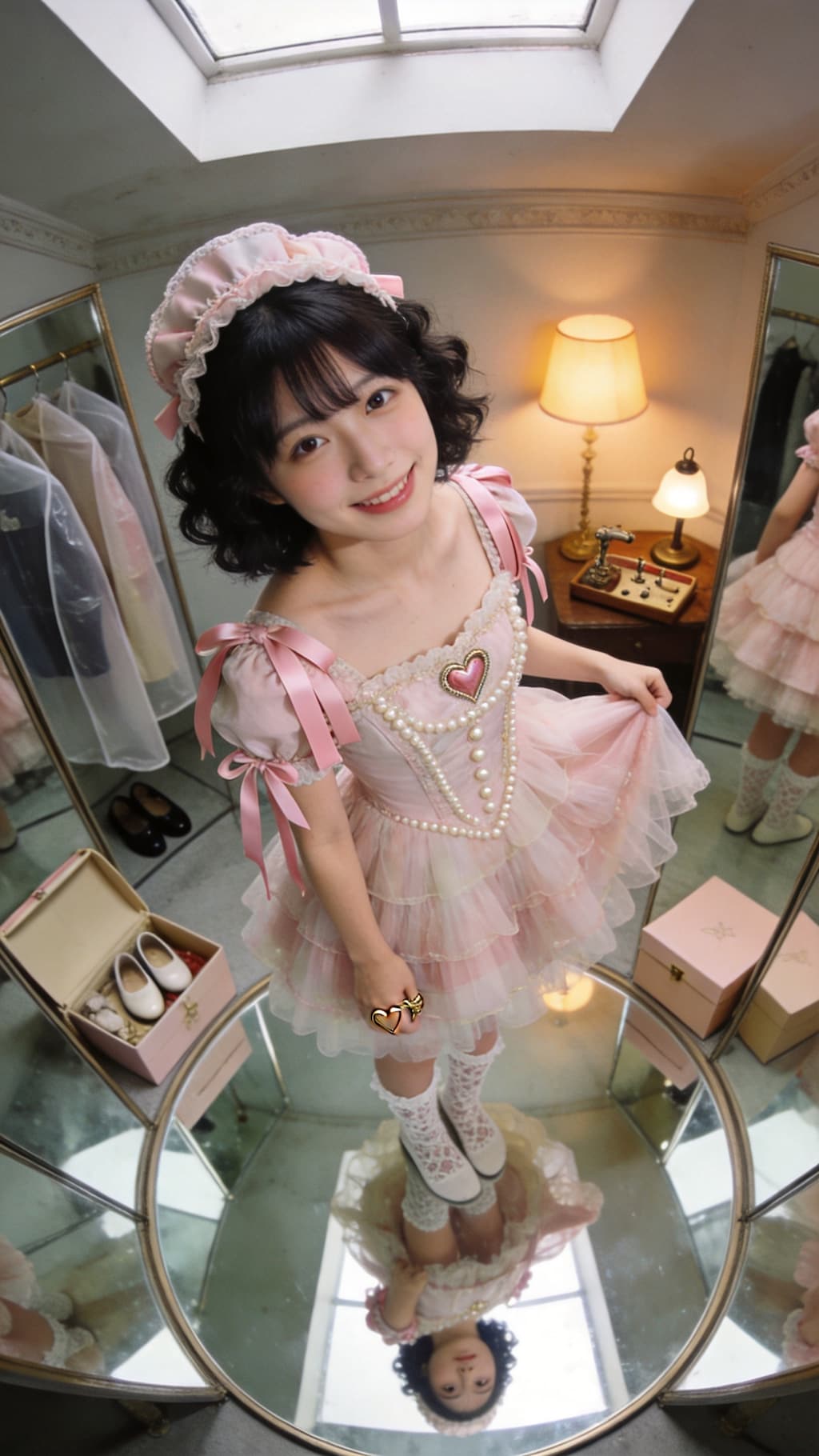 Princess Reflected in Infinite Mirrors
