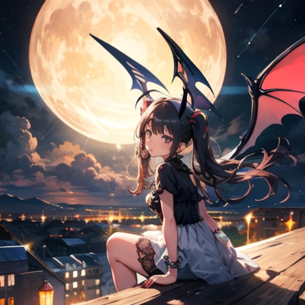 悪魔っ子黒髪ツインテール250519