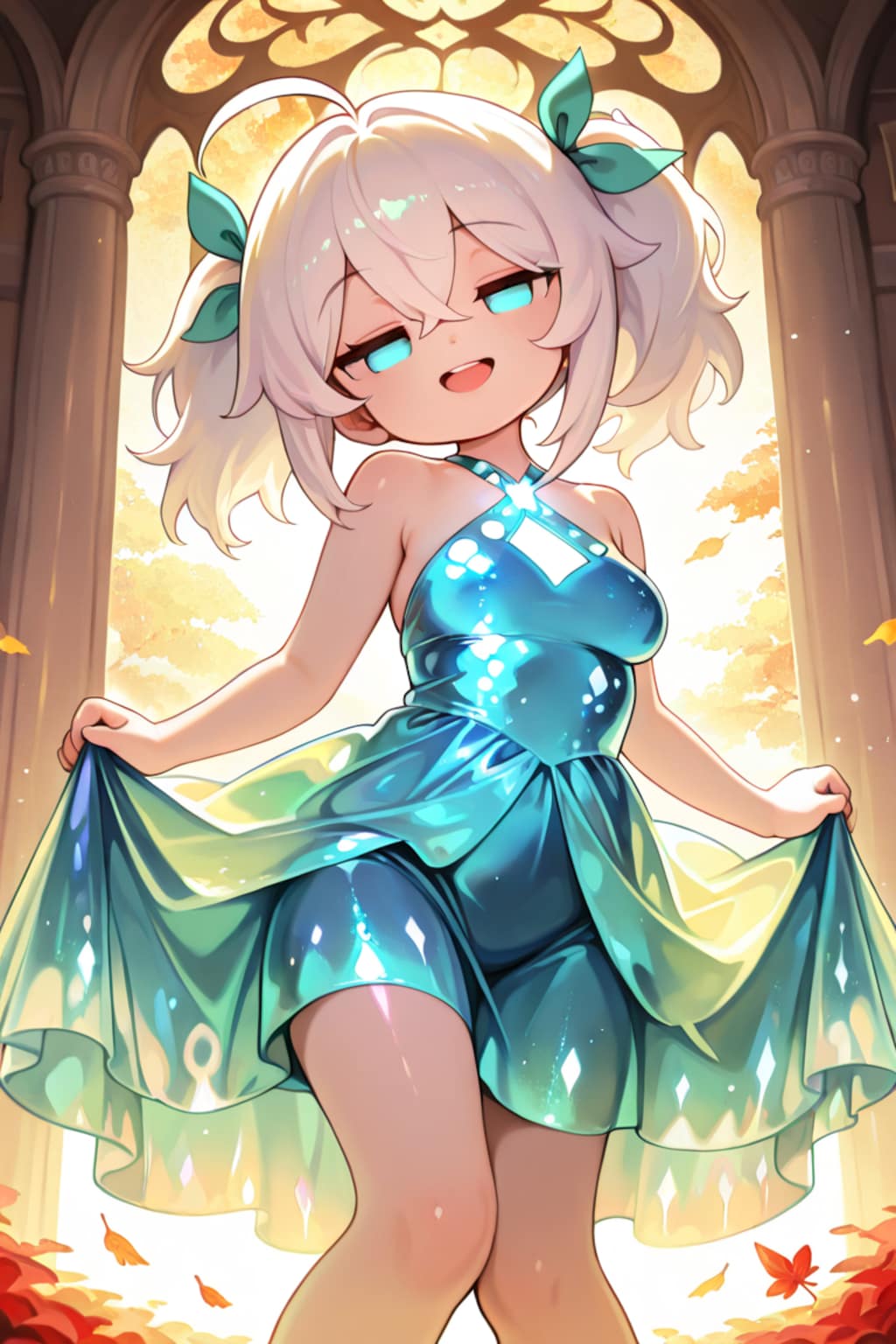 光るドレスのてんそるちゃん