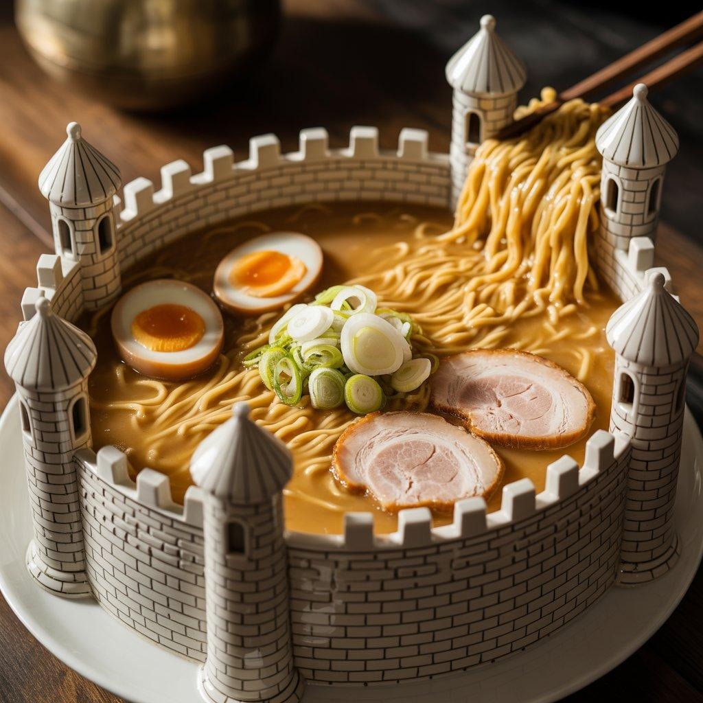 中世のお城のラーメン