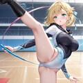 金髪ショート新体操美少女 3枚目