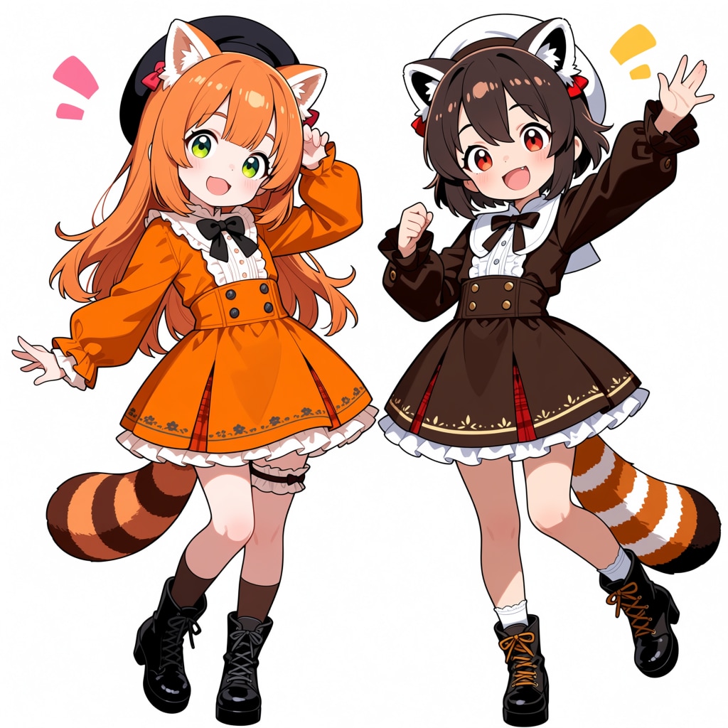 あらいぐまちゃんとれっさーぱんだちゃん