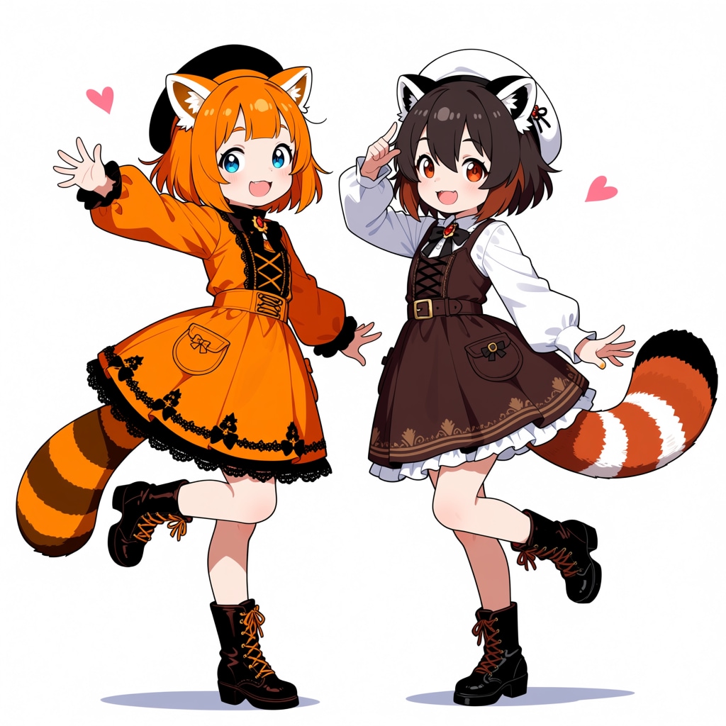 あらいぐまちゃんとれっさーぱんだちゃん