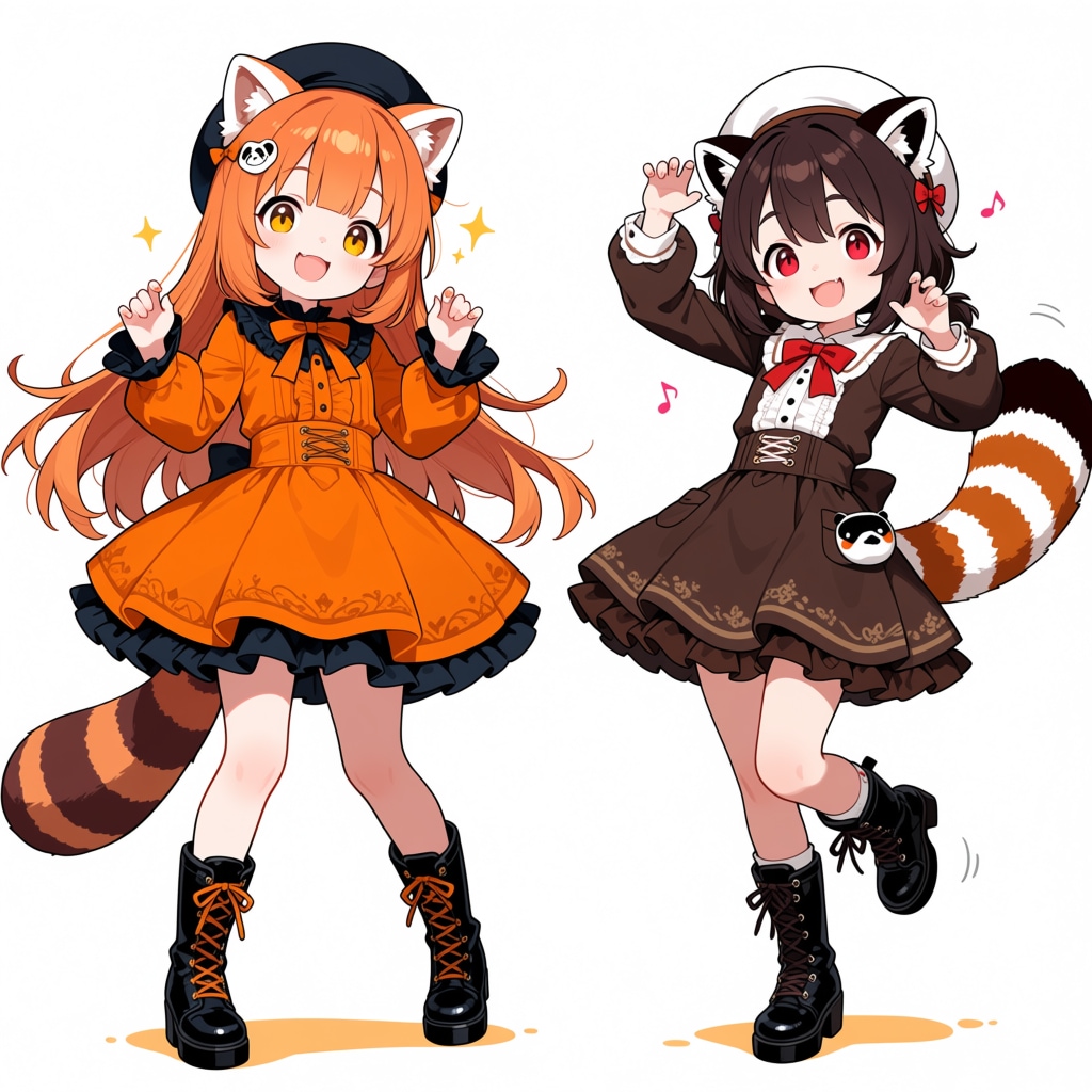 あらいぐまちゃんとれっさーぱんだちゃん