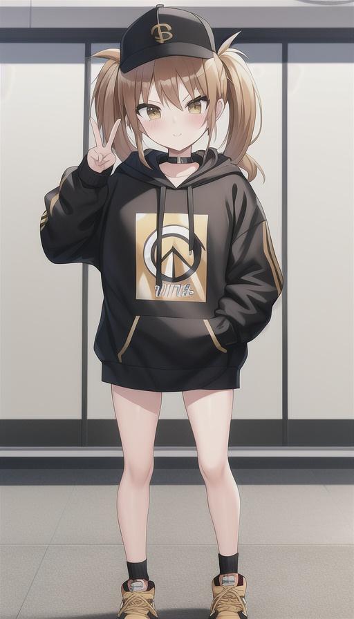 ムッとしながらピースサイン | の人気AIイラスト・グラビア