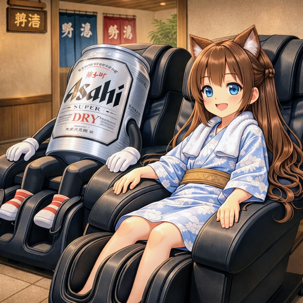 温泉旅館を満喫する小さな女の子２