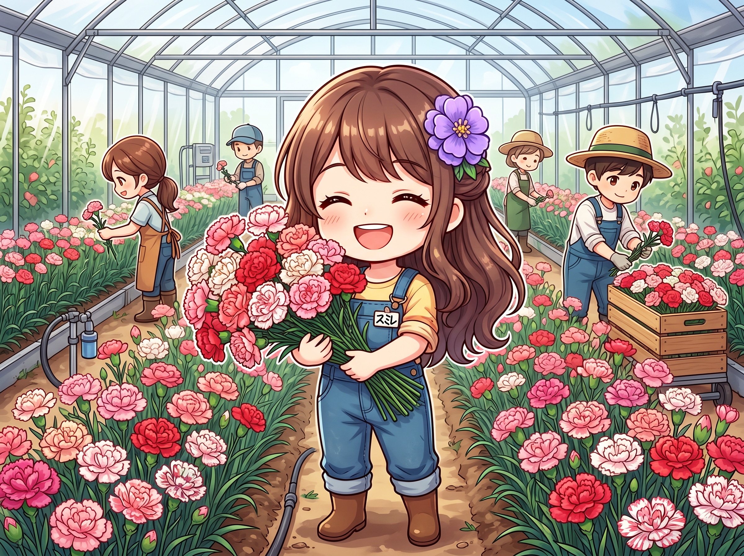 カーネーション農家さんに来たよ！ | の人気AIイラスト・グラビア