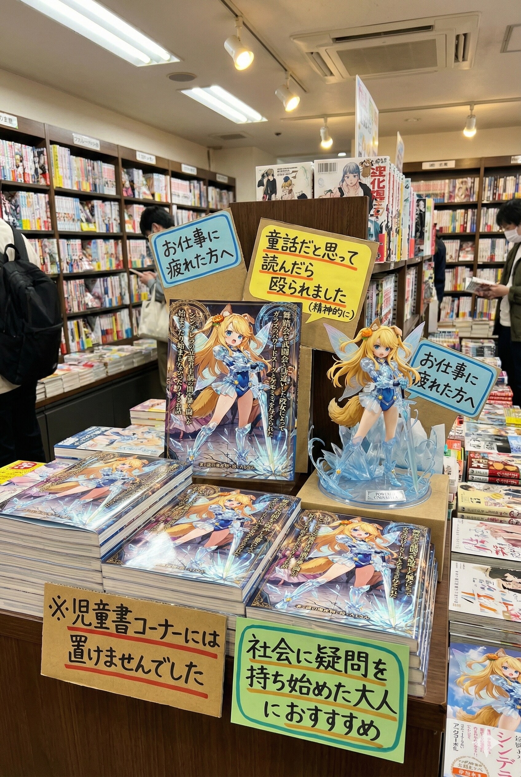 舞踏会を武闘会と勘違いした魔女によってガラスのパワードスーツとケモミミを与えられたシンデレラの立憲君主制の闇を暴く闘いが始まったり始まらなかったりするお話が本屋で平積みにされていた件