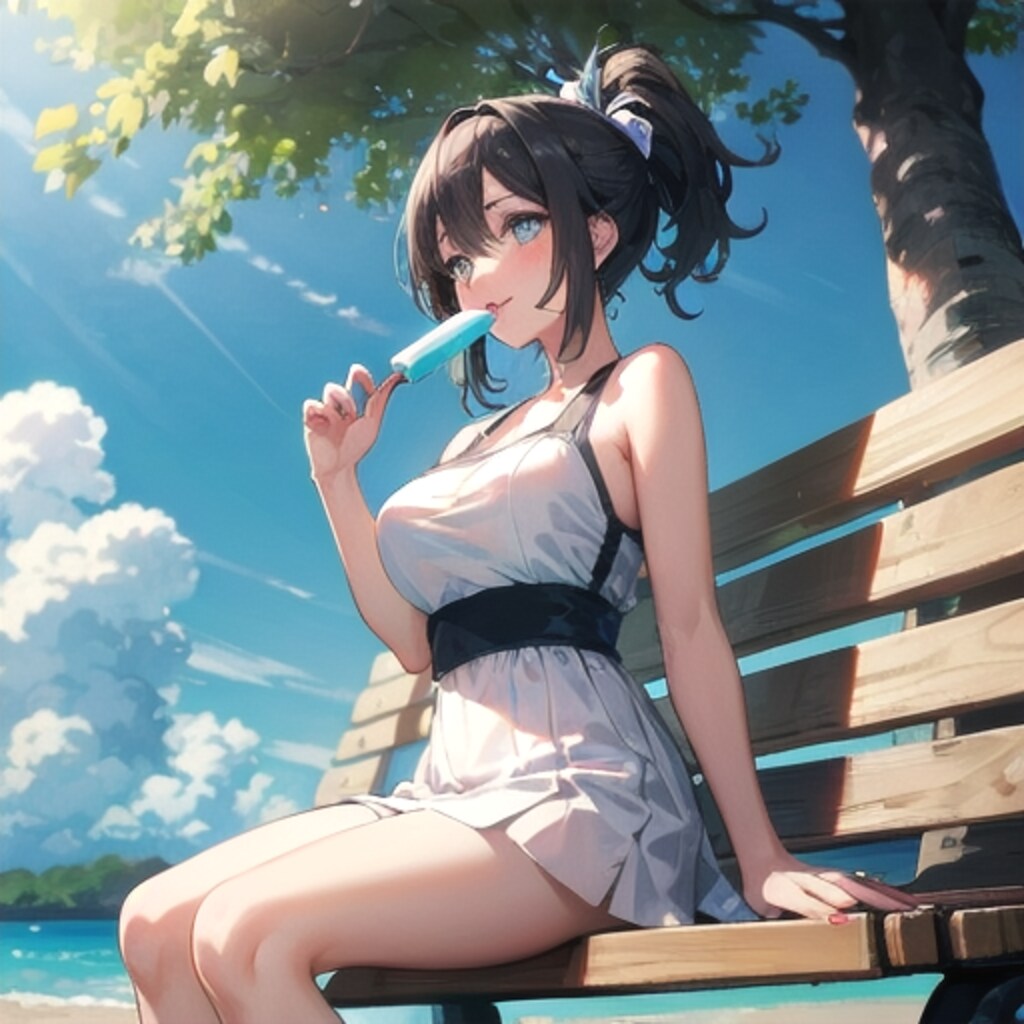 ガリガリ君と木陰のひととき