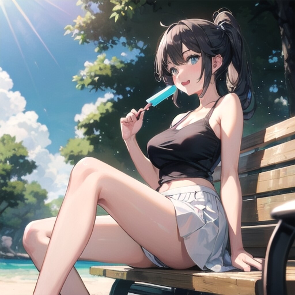 ガリガリ君と木陰のひととき