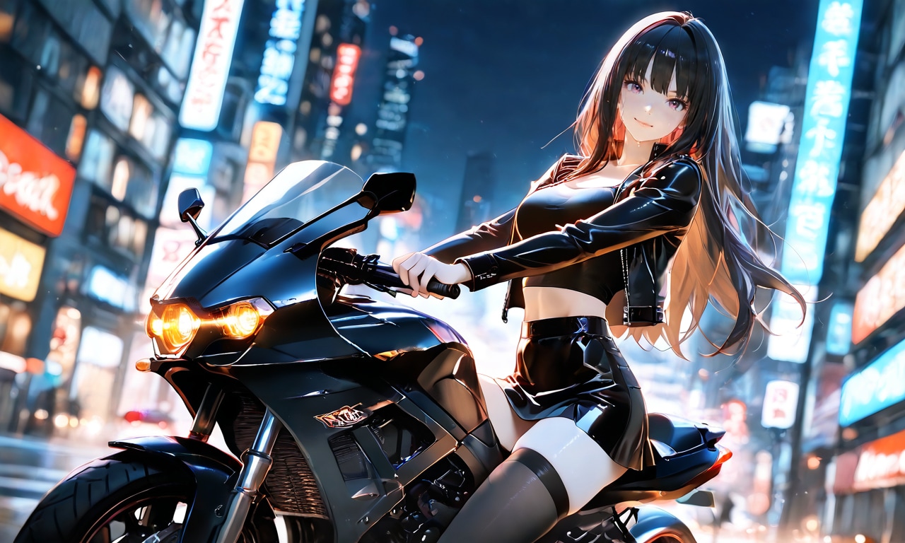 井ノ上たきな、真夜中のネオンとバイクに跨る無口な色気