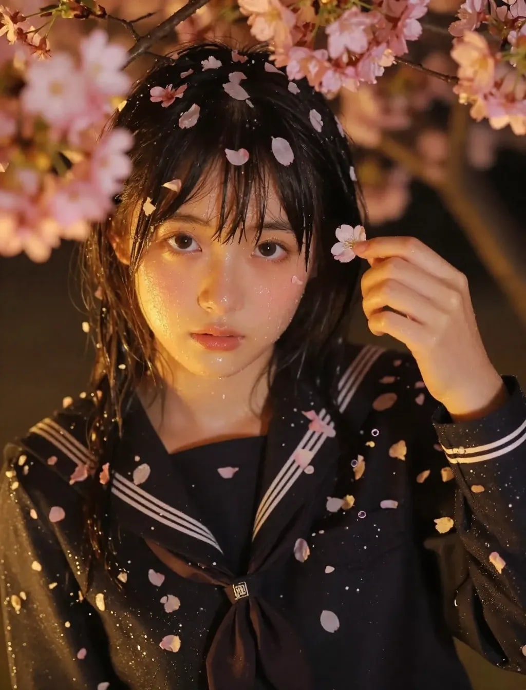 季節外れの桜まみれ＆セーラー服