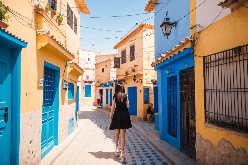 モロッコ北部のリフ山脈にある**シェフシャウエン（通称シャウエン）を旅する