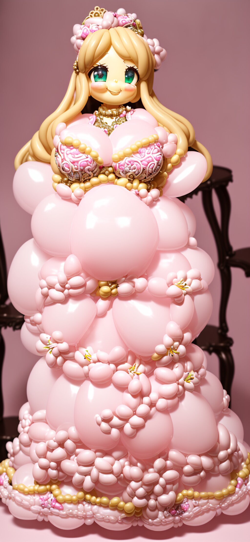 ユリのドレスを着た女の子