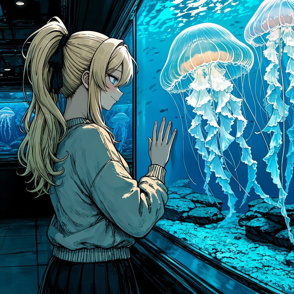 クラゲに見とれて | の人気AIイラスト・グラビア