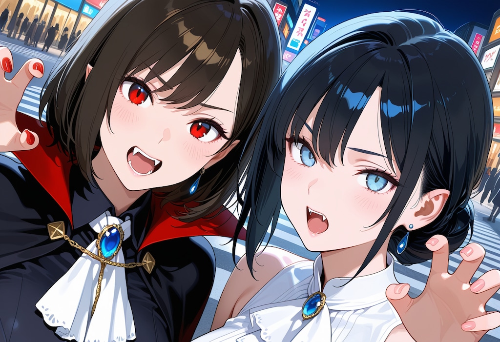 ハロウィンナイトのコスプレお姉さん