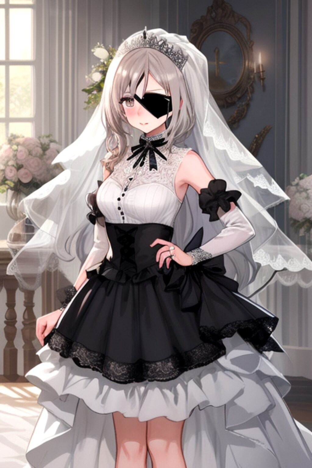 挙式姿の女の子