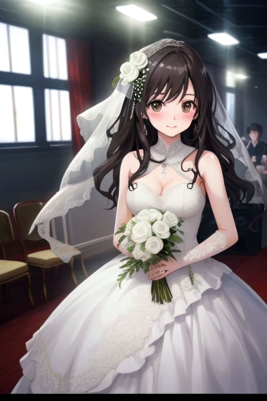 挙式姿の女の子