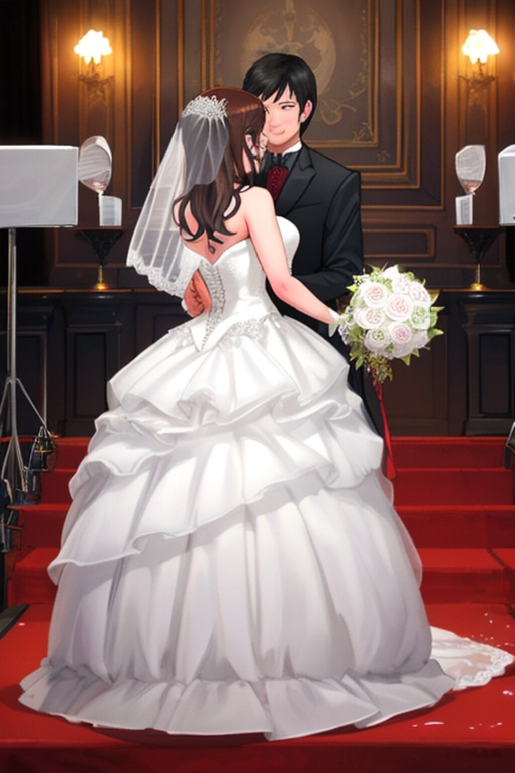 挙式姿の女の子