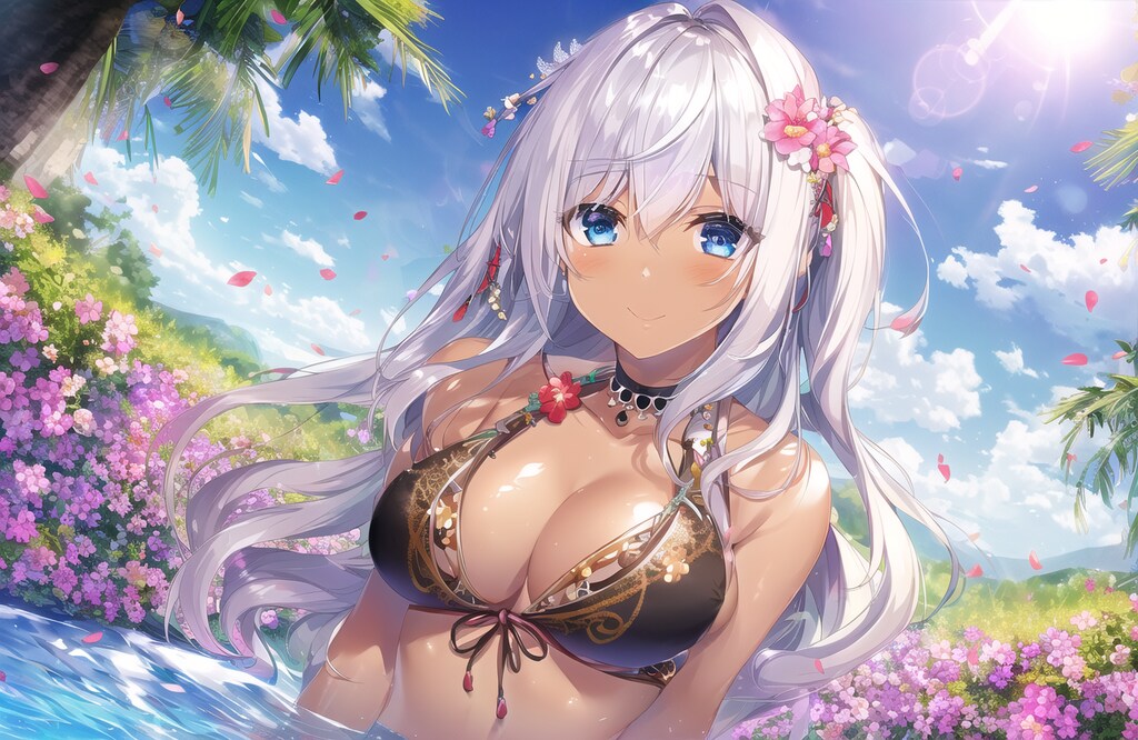 流れるプールにて