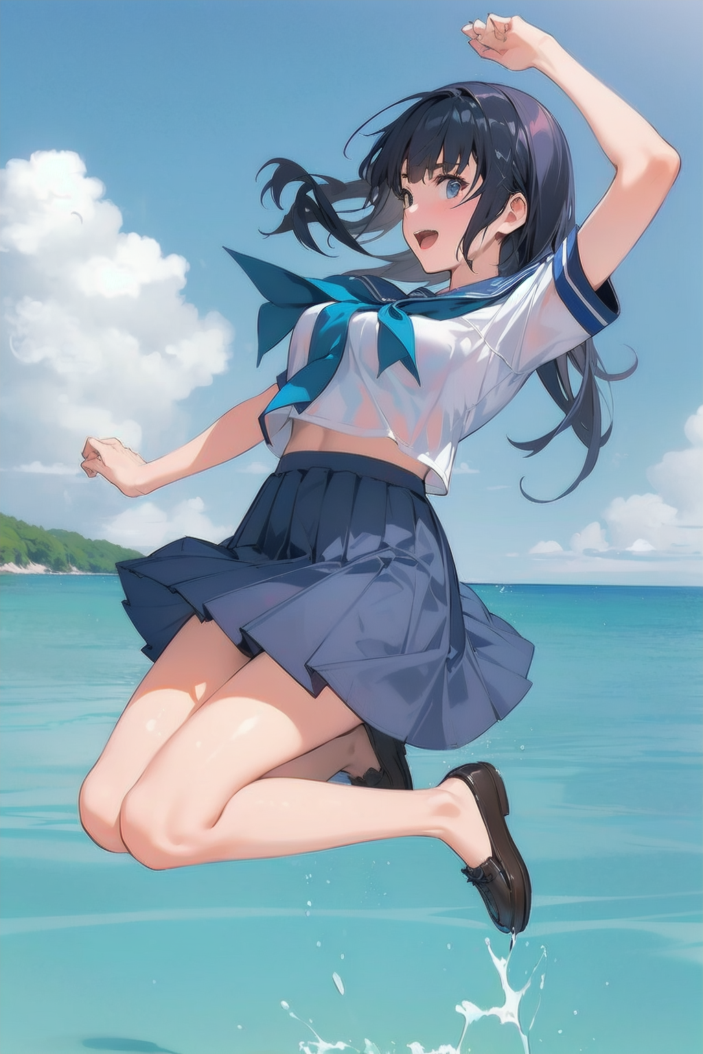 夏の日の放課後の一場面（海に飛び込んじゃえ！♡）02