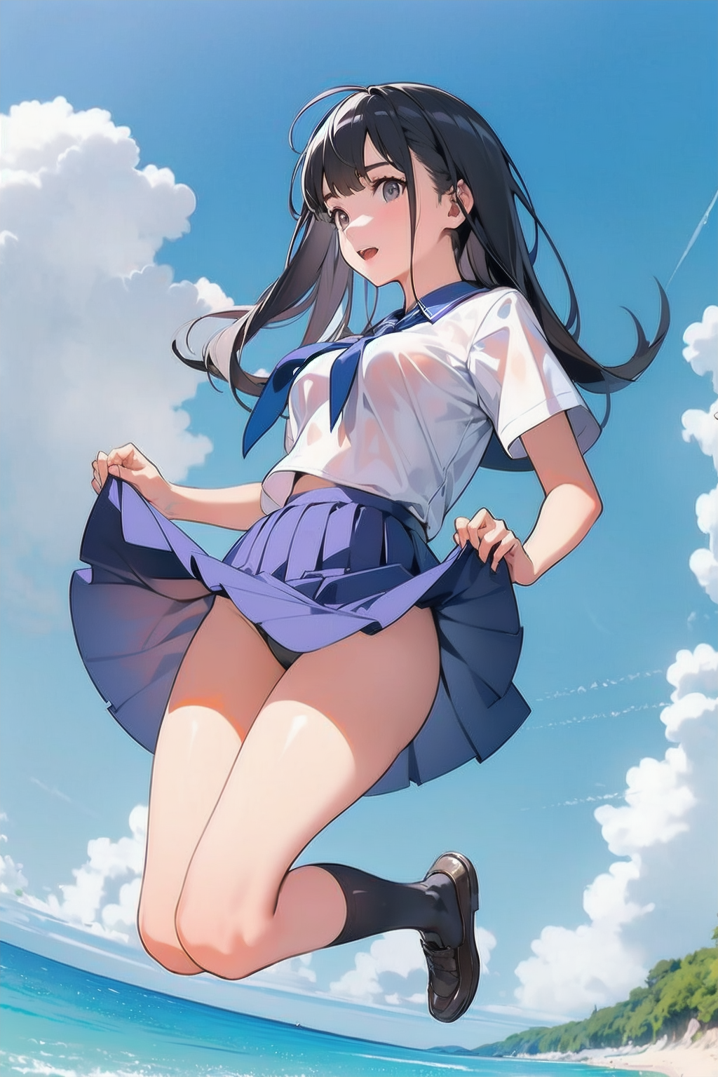 夏の日の放課後の一場面（海に飛び込んじゃえ！♡）02