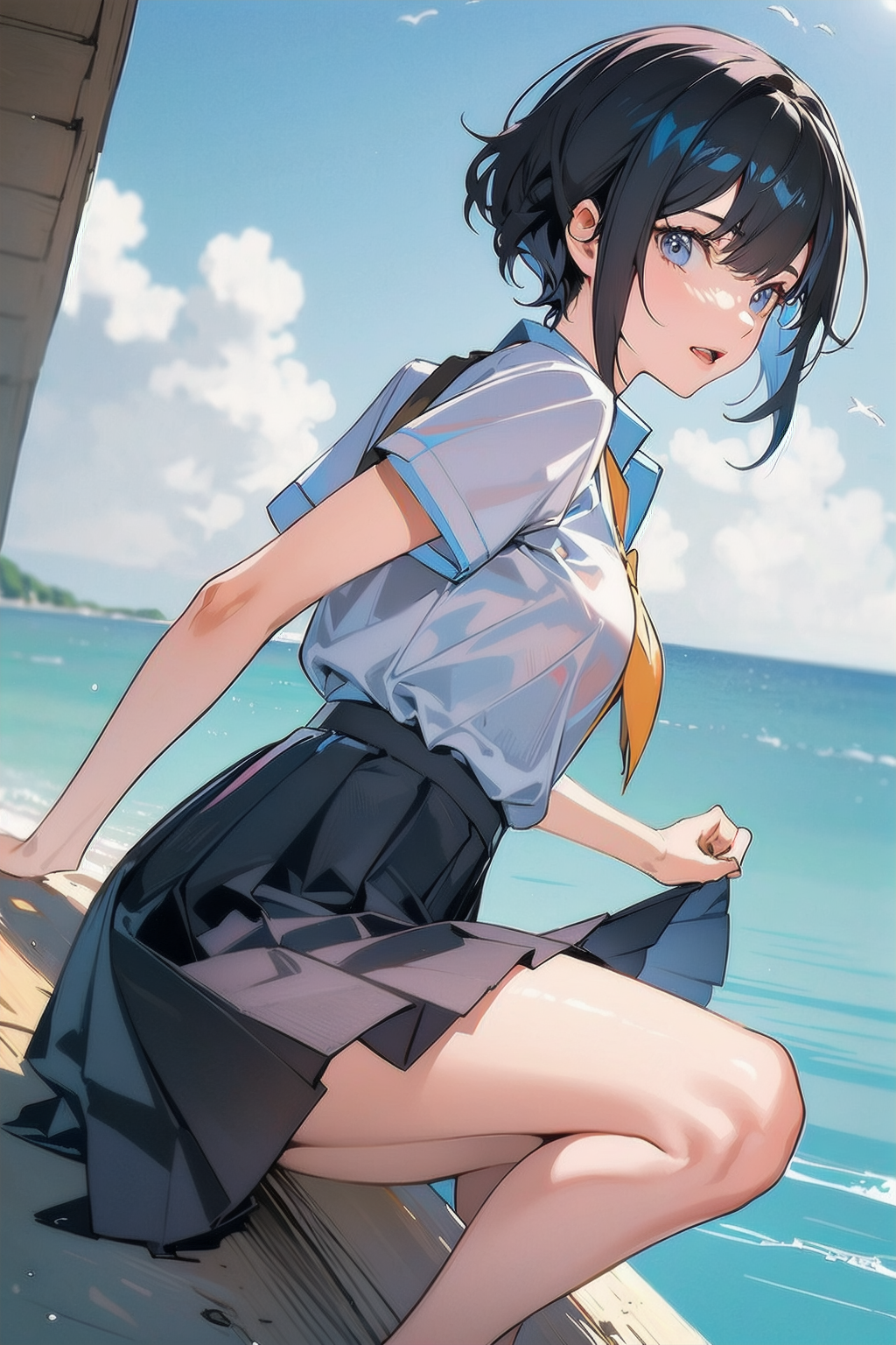 夏の日の放課後の一場面（海に飛び込んじゃえ！♡）02