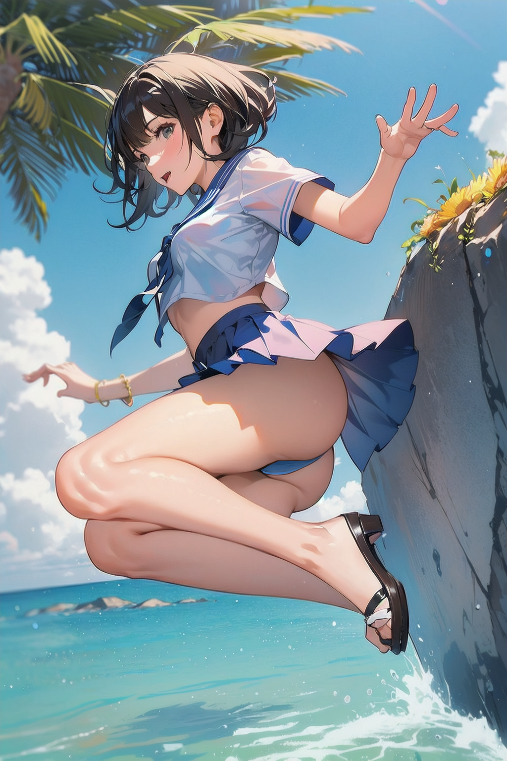 夏の日の放課後の一場面（海に飛び込んじゃえ！♡）02