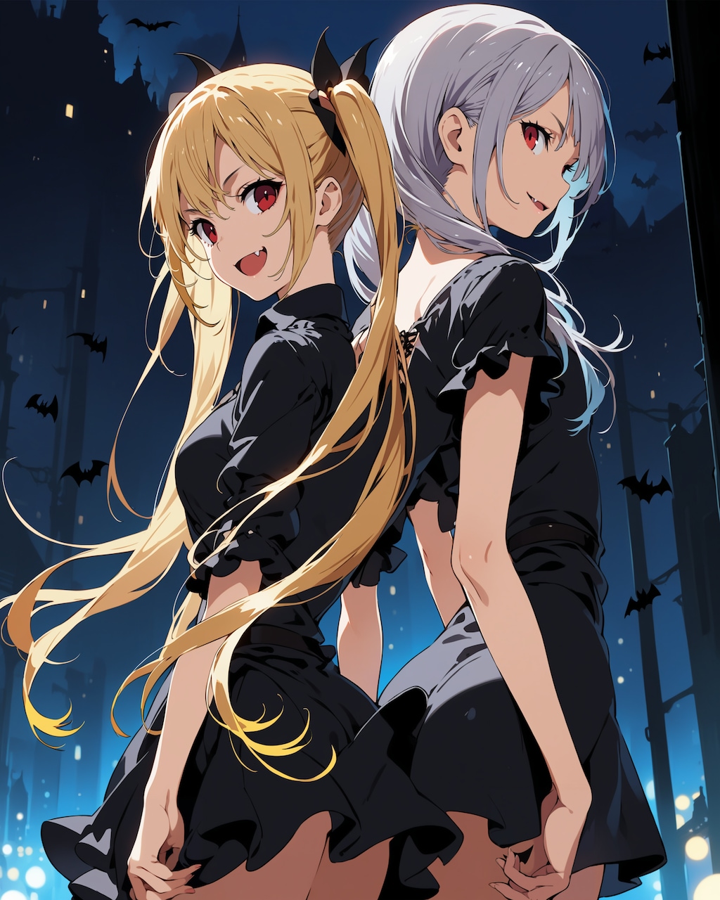 夜に血を求める2人