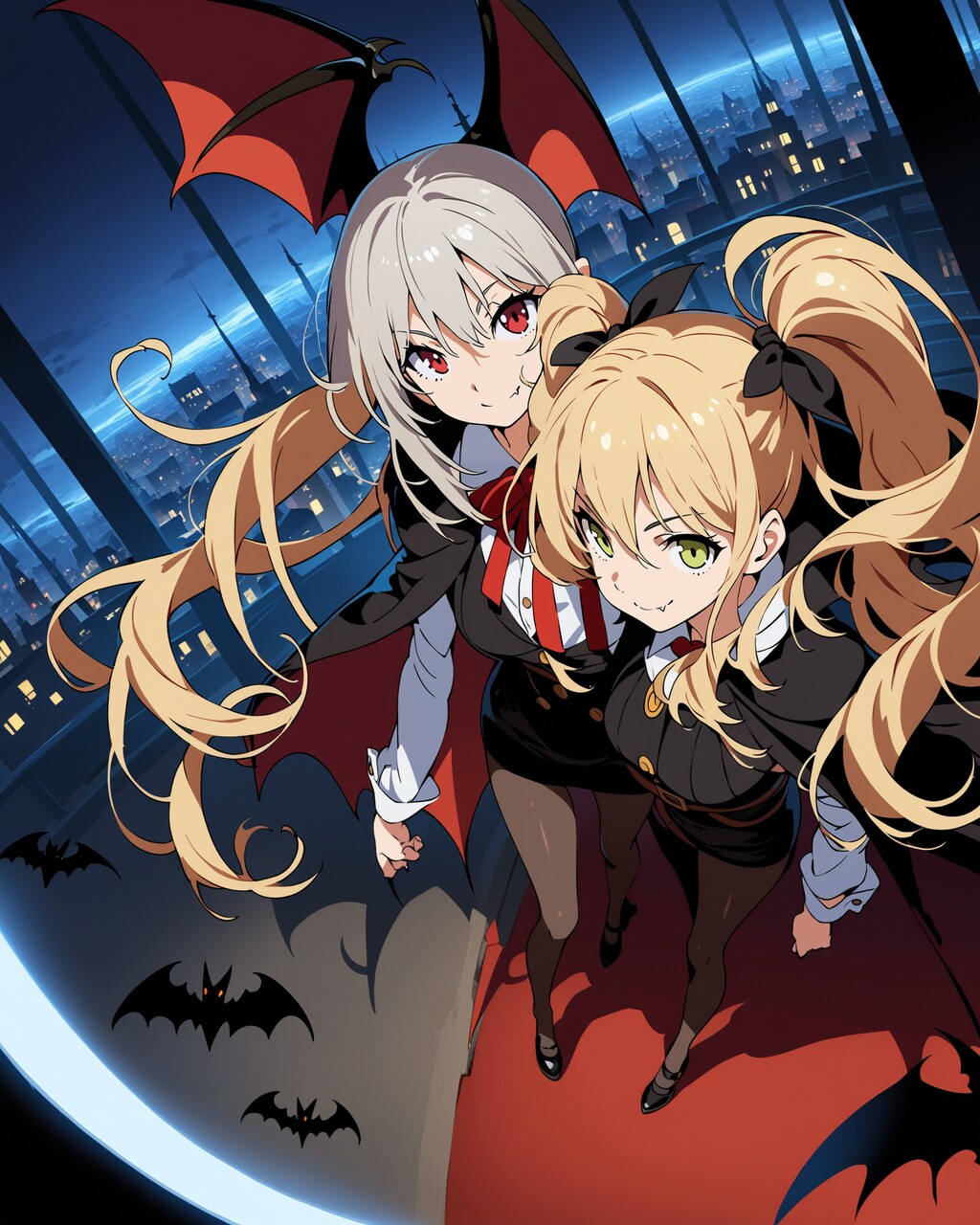 夜に血を求める2人