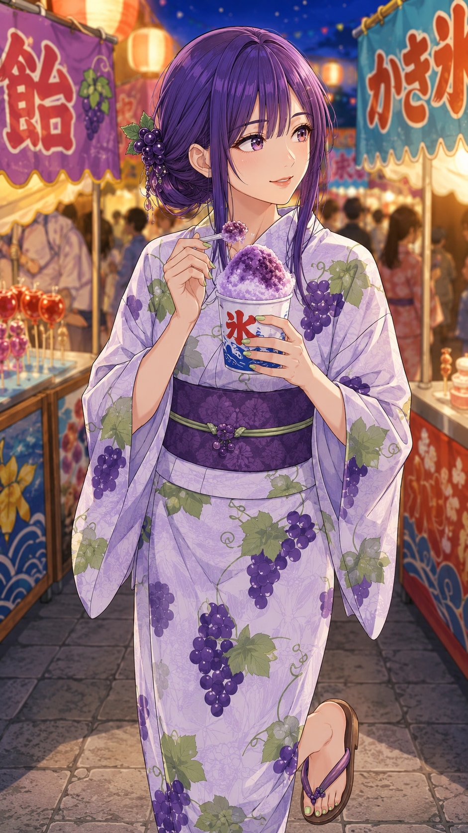 浴衣姿のピオちゃん🍇