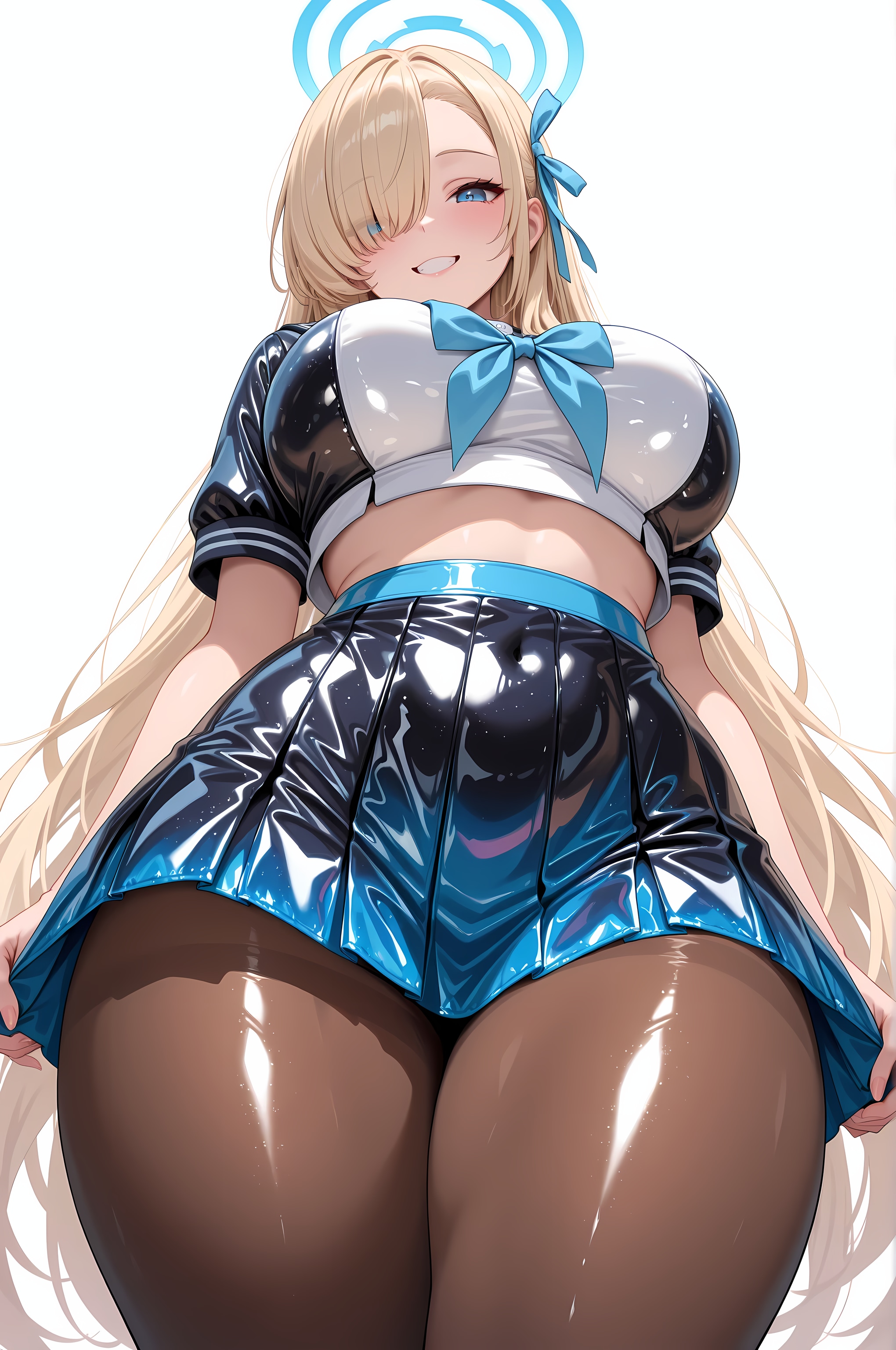 ブっといパンスト太腿