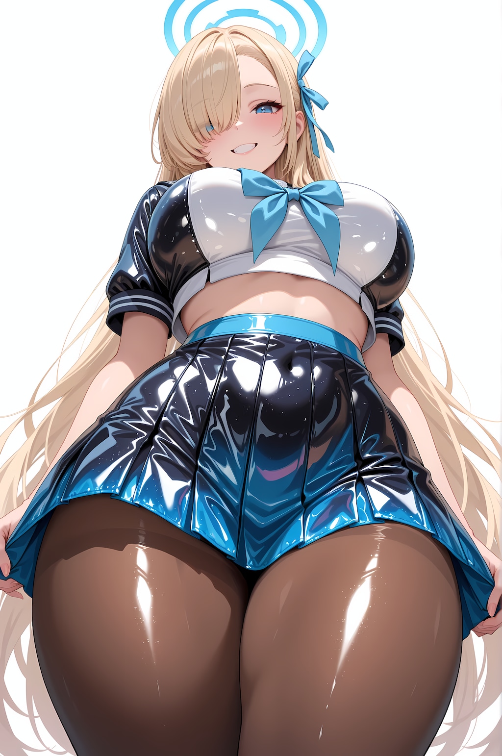 ブっといパンスト太腿