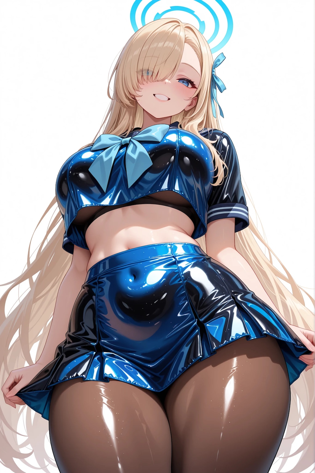 ブっといパンスト太腿