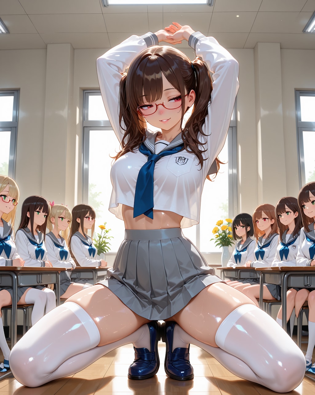 新体操部の娘♪･･･身体を動かす癖♡