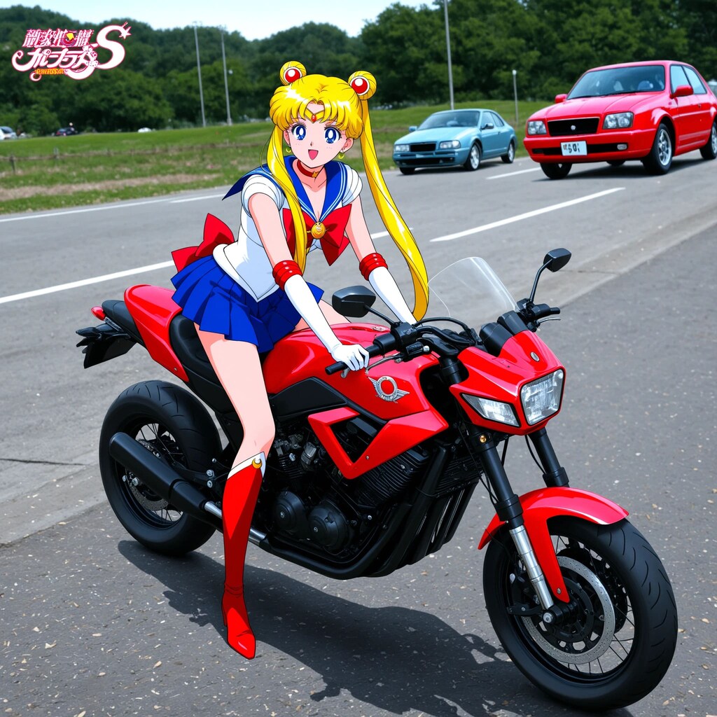 セーラームーンとバイク
