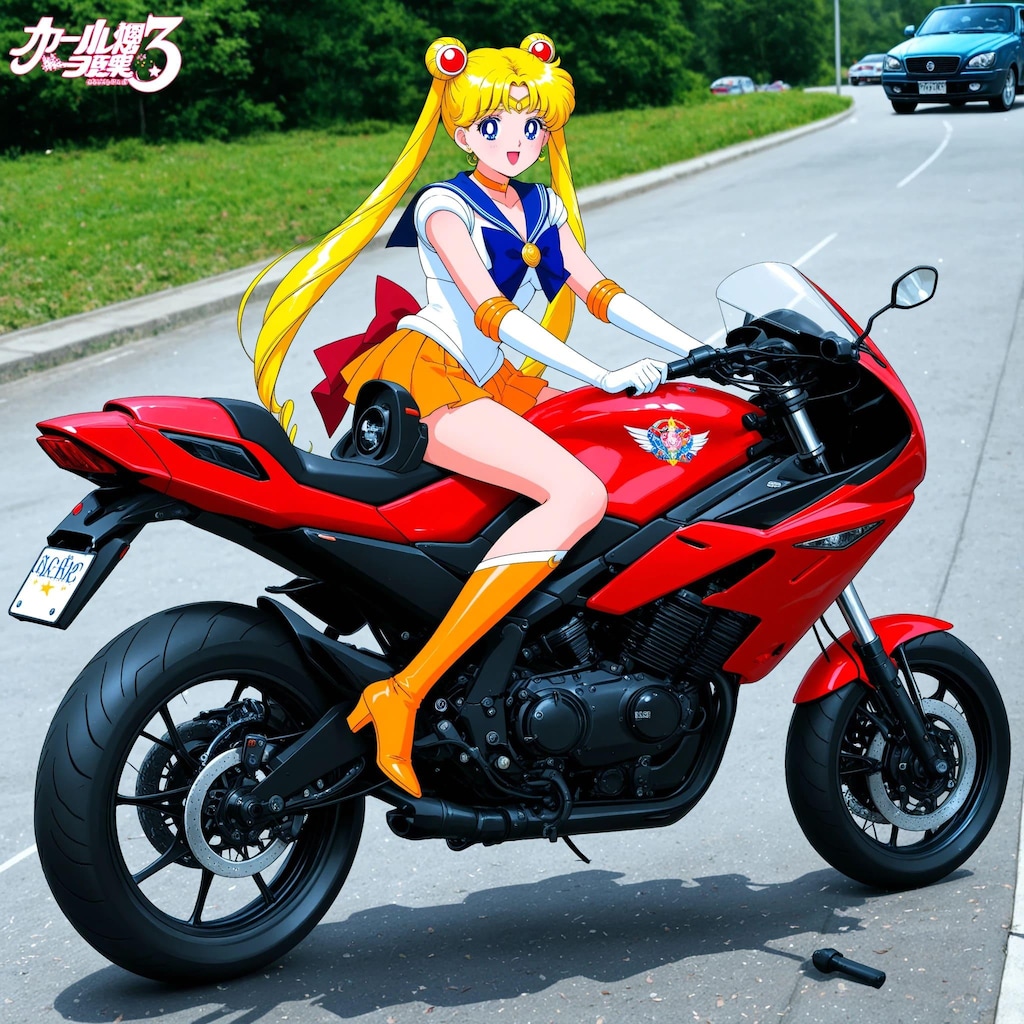 セーラームーンとバイク