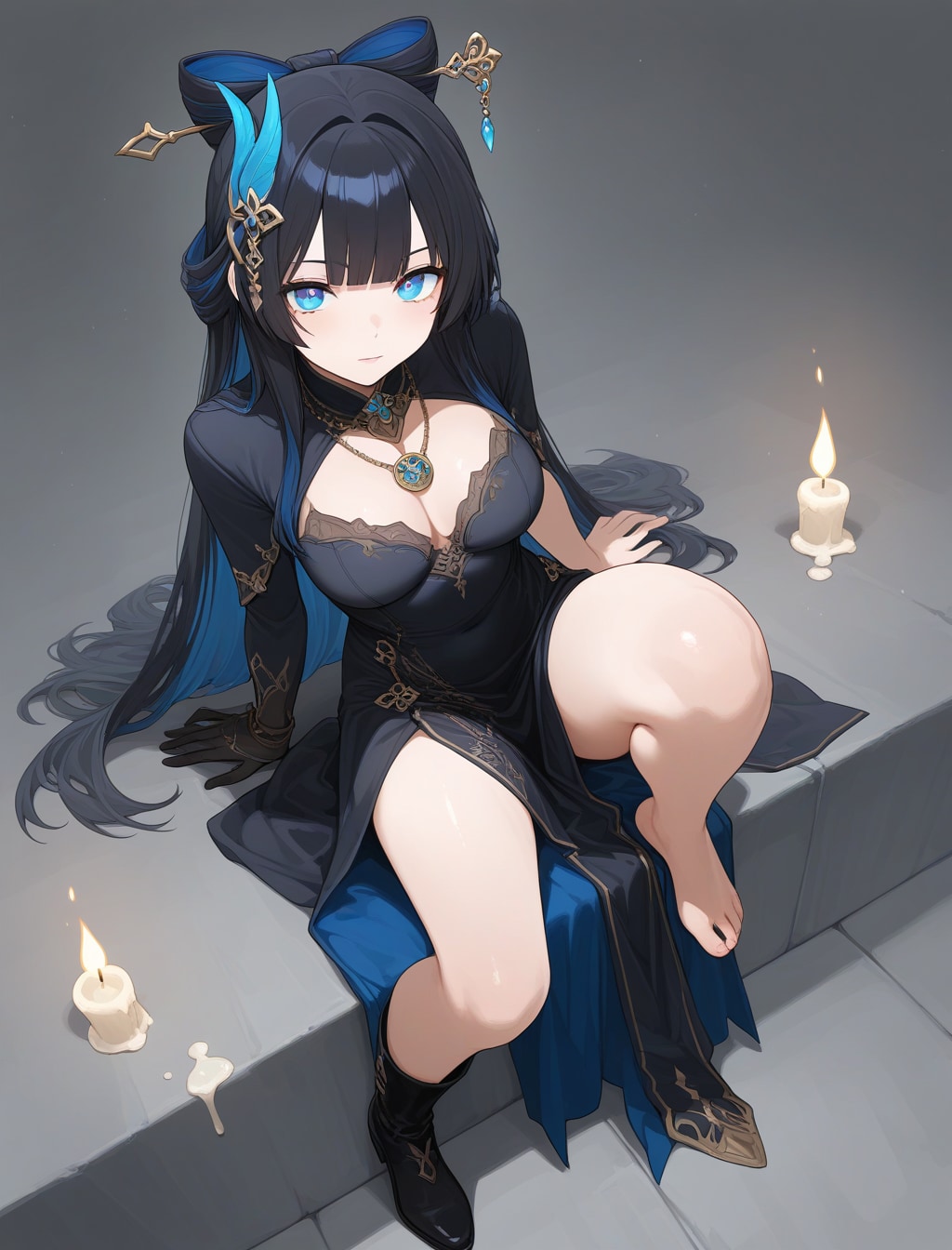 蝋燭が溶けるドレス
