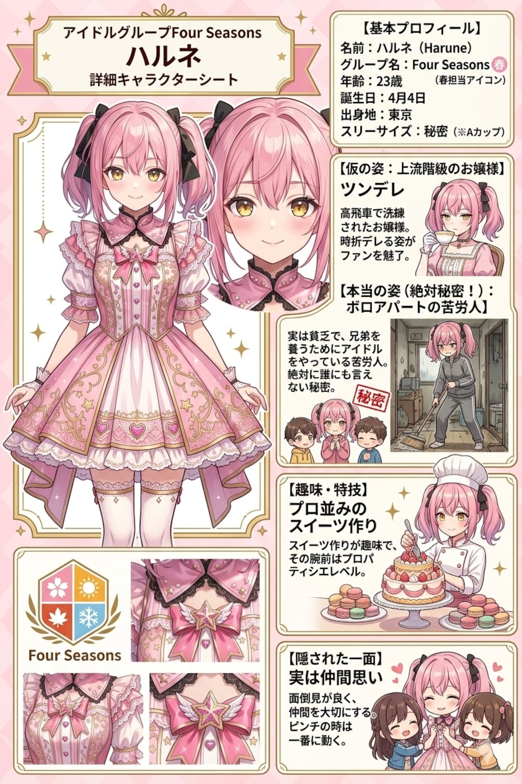 Four seasonsキャラクターシート