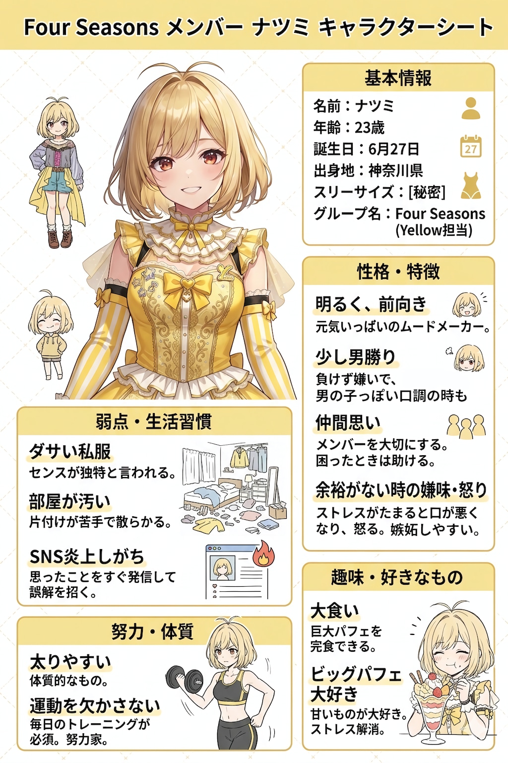 Four seasonsキャラクターシート