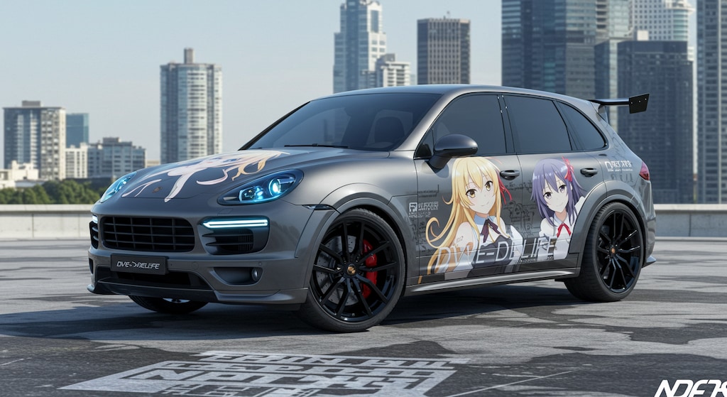 アニメキャラ痛車ポルシェカイエン