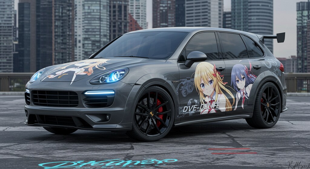 アニメキャラ痛車ポルシェカイエン