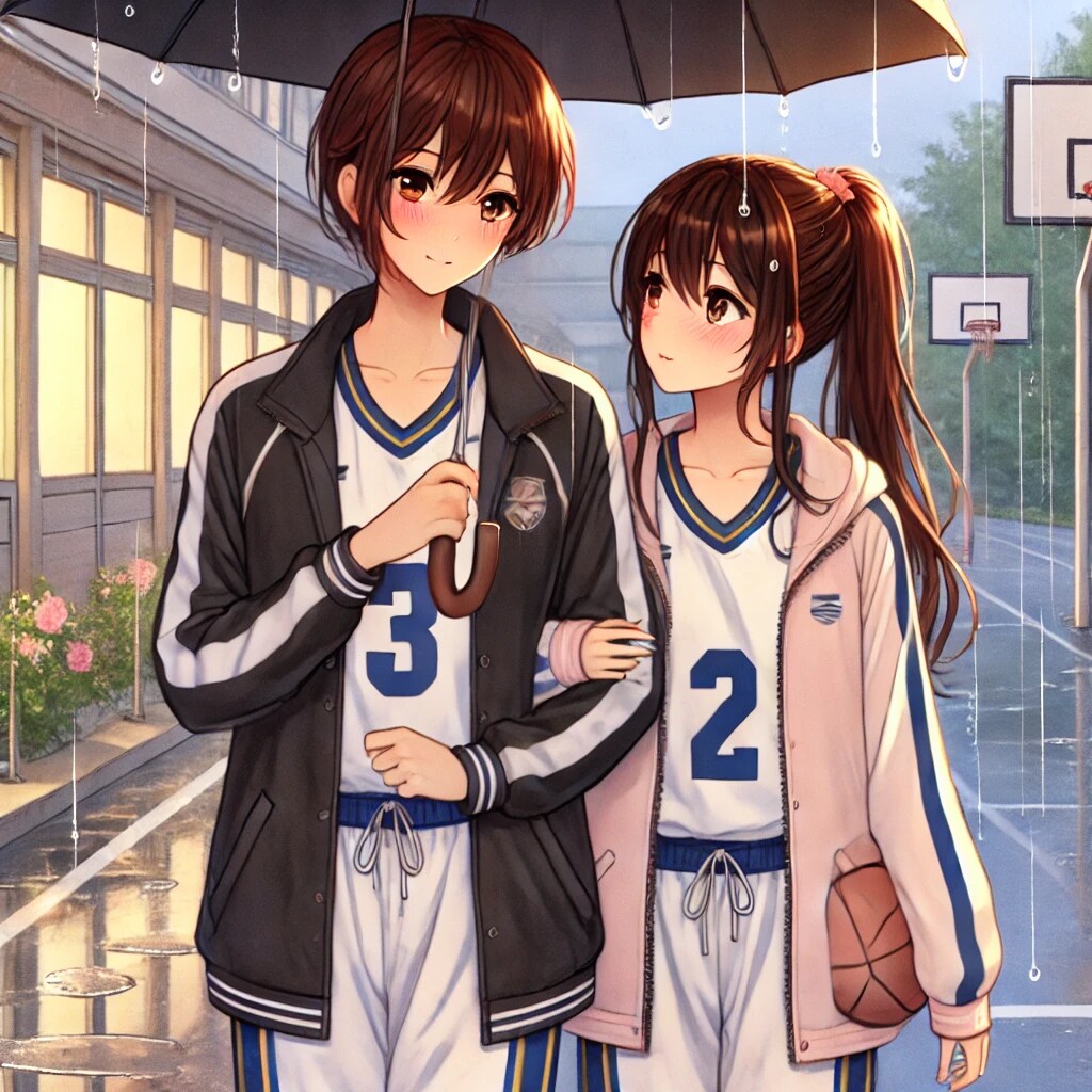 一本の傘をシェア