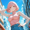 ピンク髪の女の子　その２ 2枚目