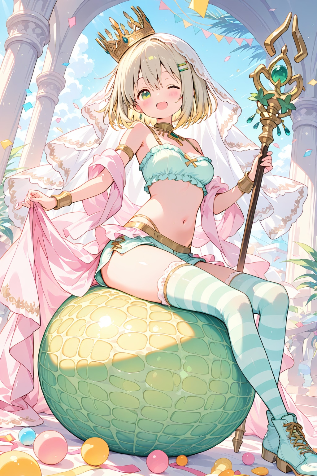 メロン姫衣装の千鶴ちゃん