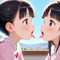 姉妹の百合キス 3枚目