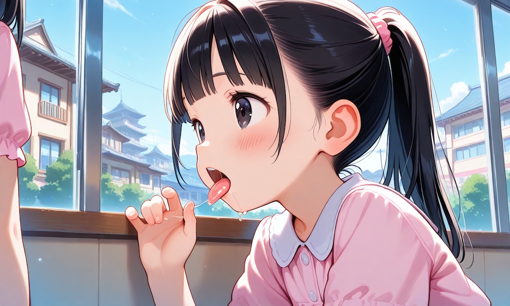 姉妹の百合キス
