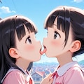 姉妹の百合キス 4枚目